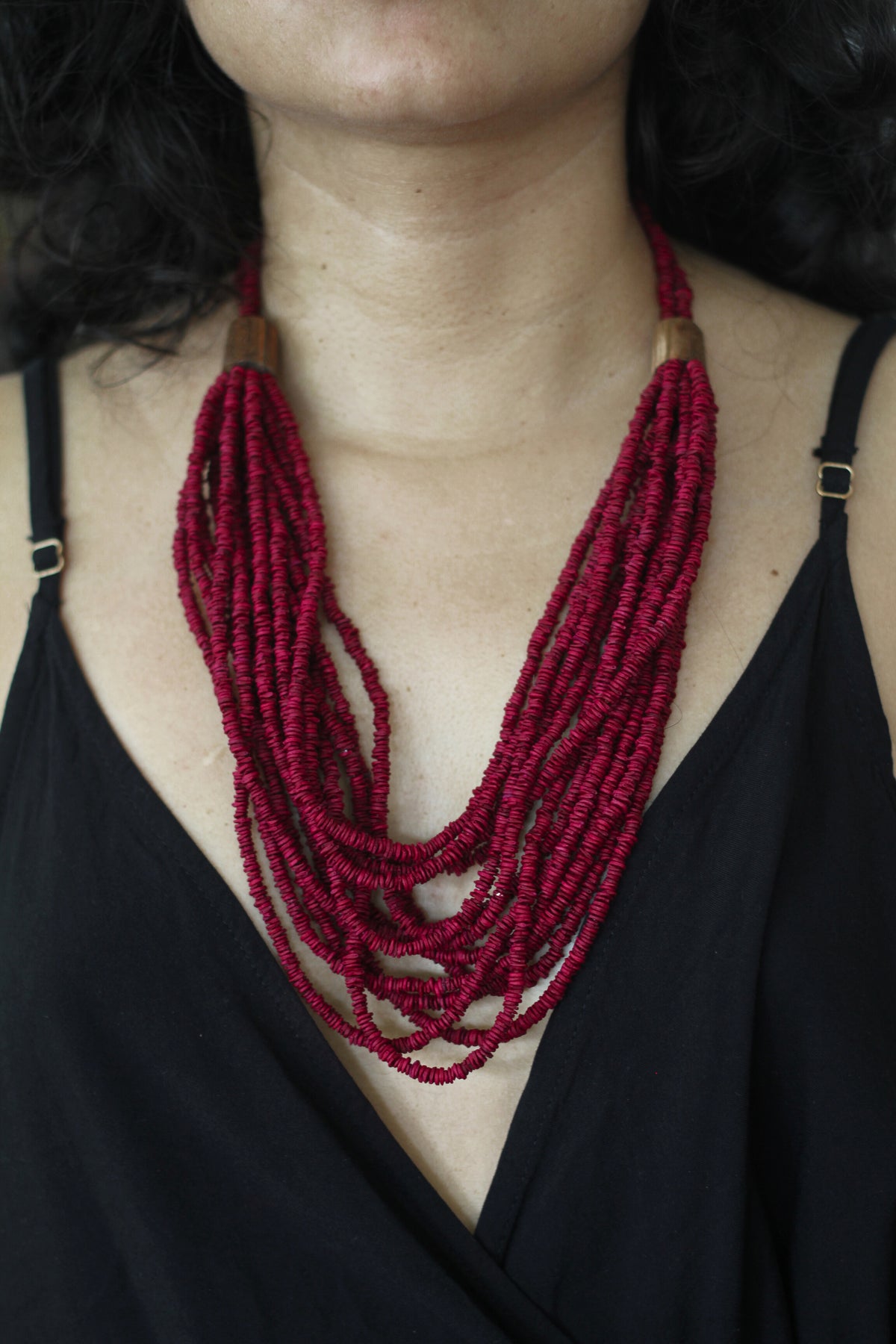 Colar de voltas de semente de morototó