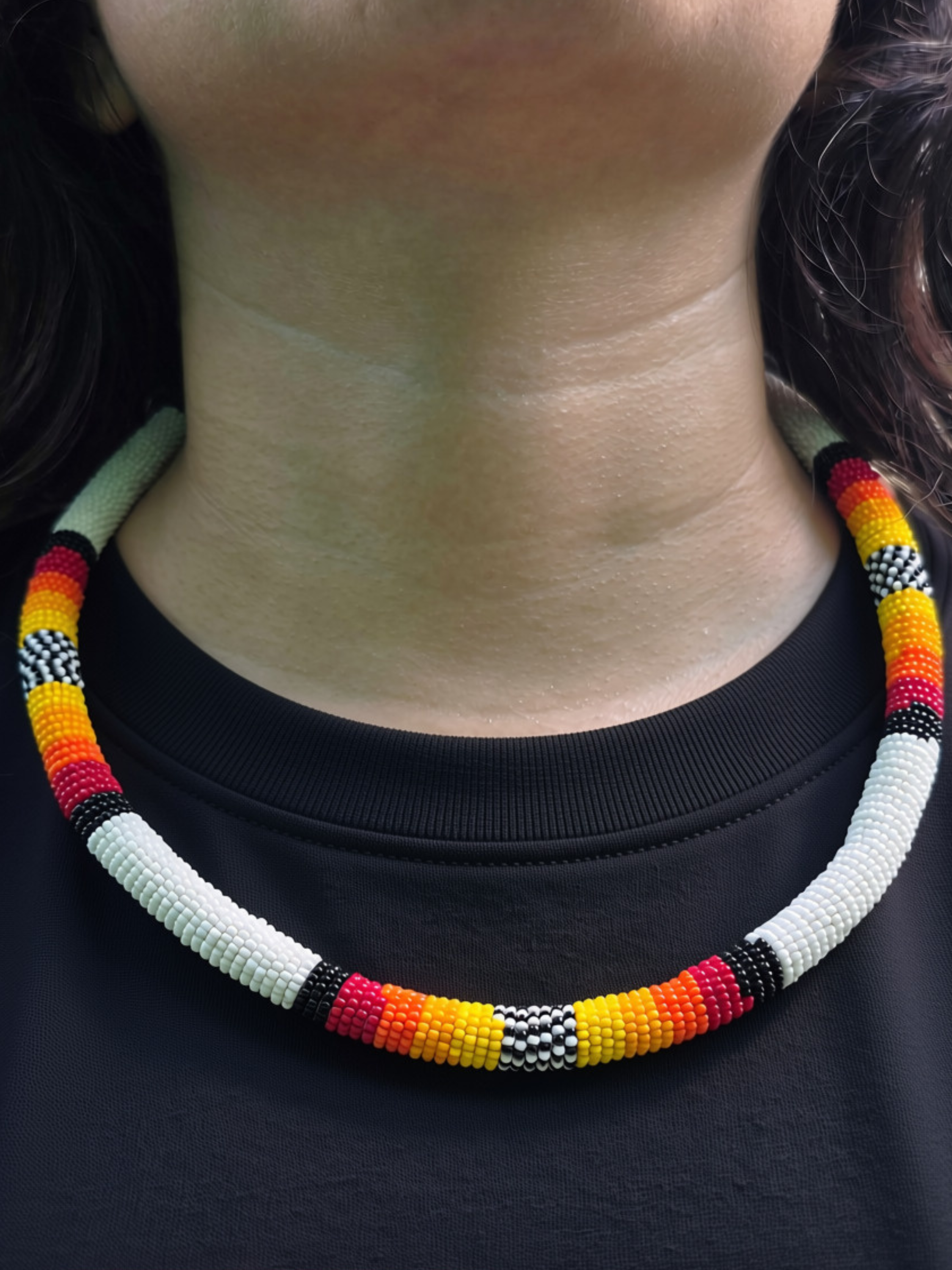 Colar Cobra Coral Miçanga